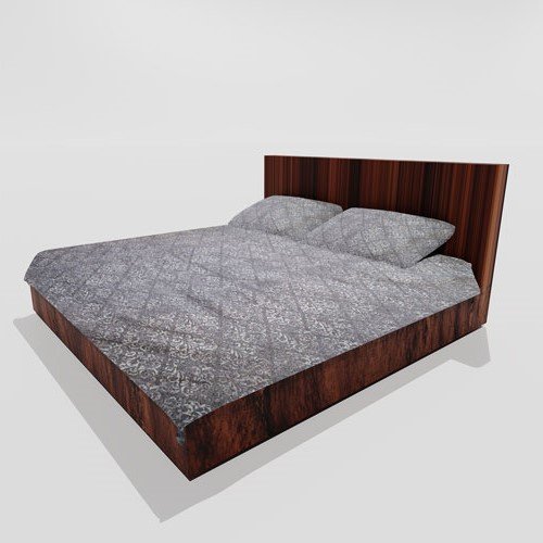 Cotton Double Flat Bedsheet With 2 Pillow Covers (Grey)