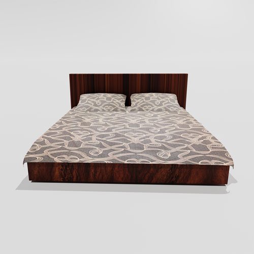 Cotton Double Flat Bedsheet With 2 Pillow Covers (Slate Gray)