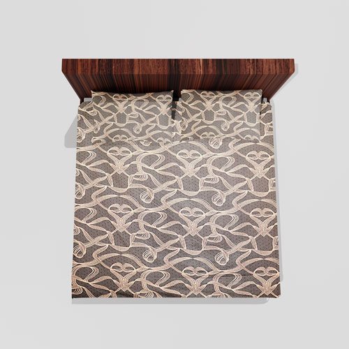 Cotton Double Flat Bedsheet With 2 Pillow Covers (Slate Gray)