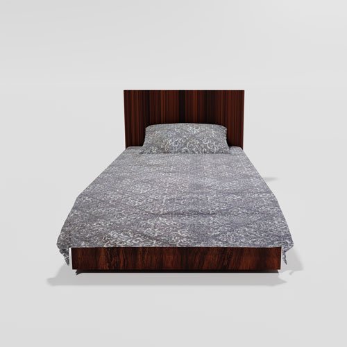 Cotton Single Flat Bed Sheet With 1 Pillow Cover (Grey)