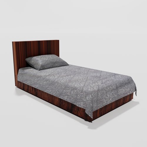 Cotton Single Flat Bed Sheet With 1 Pillow Cover (Grey)