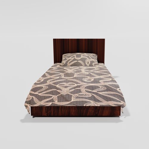 Cotton Single Flat Bed Sheet With 1 Pillow Cover (Slate Grey)