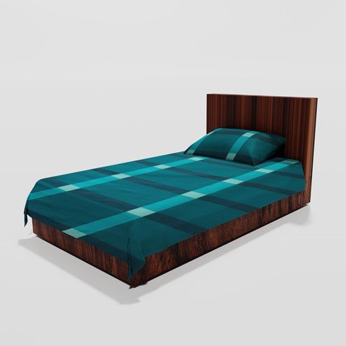 Cotton Single Flat Bed Sheet With 1 Pillow Cover (Teal)