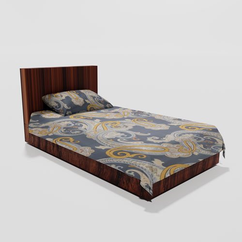 Cotton Single Flat Bed Sheet With 1 Pillow Cover (Yellow)