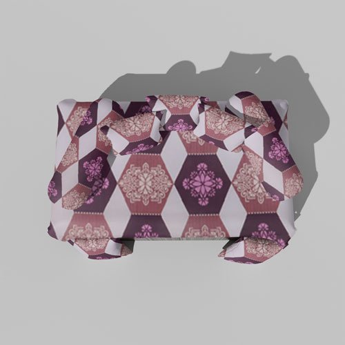 Glace Cotton Printed Diwan (Set of 8 Pieces)1 Single Bedsheet 5 Cushion Covers And 2 Bolster Cover