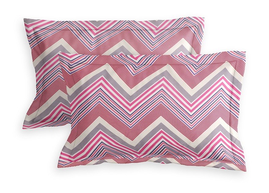 Glace Cotton Double Flat Bedsheet With 2 Pillow Covers (Pink)