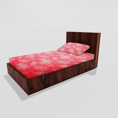 Single Glace Cotton Elastic Fitted Bed Sheet With One Pillow Cover (Salmon)