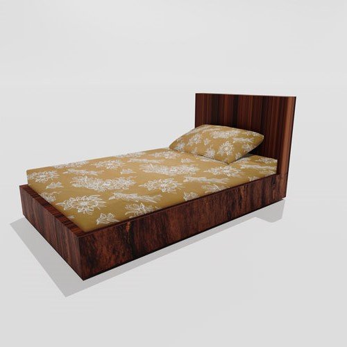 Single Glace Cotton Elastic Fitted Bed Sheet With One Pillow Cover (Yellow)