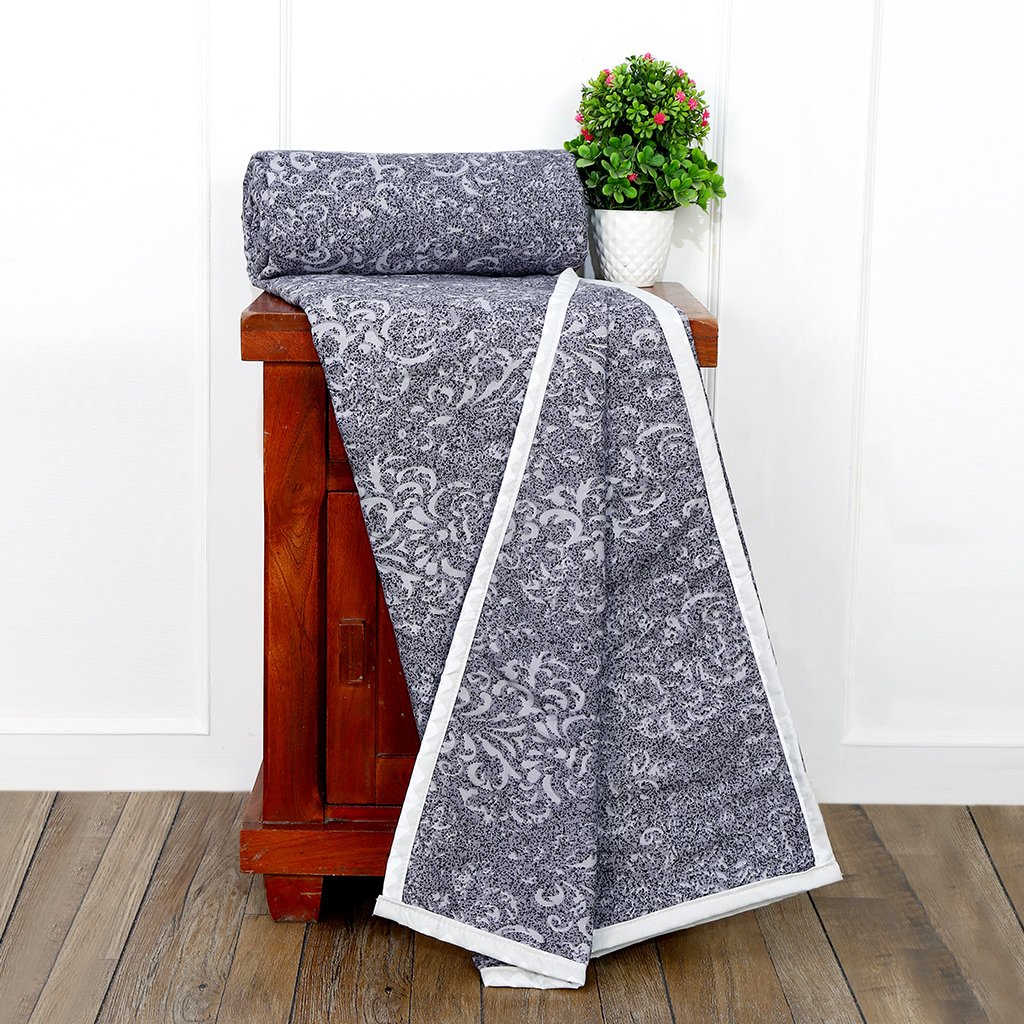 Cotton Dohar Lightweight Reversible For Double Blanket, Duvet (Cream)