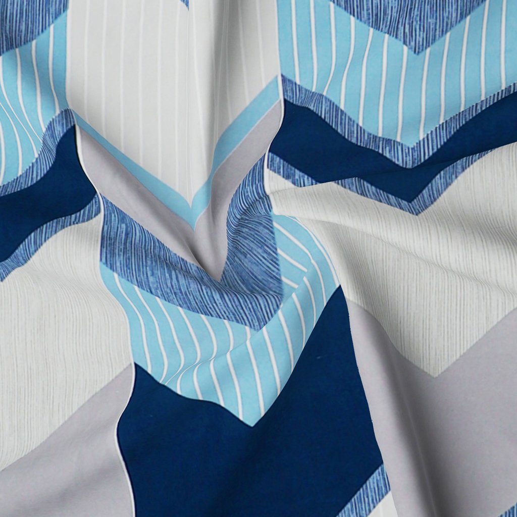 RD TREND Presents Elastic Fitted Queen Size Double Bed Sheet With 2 Pillow Covers (Blue)