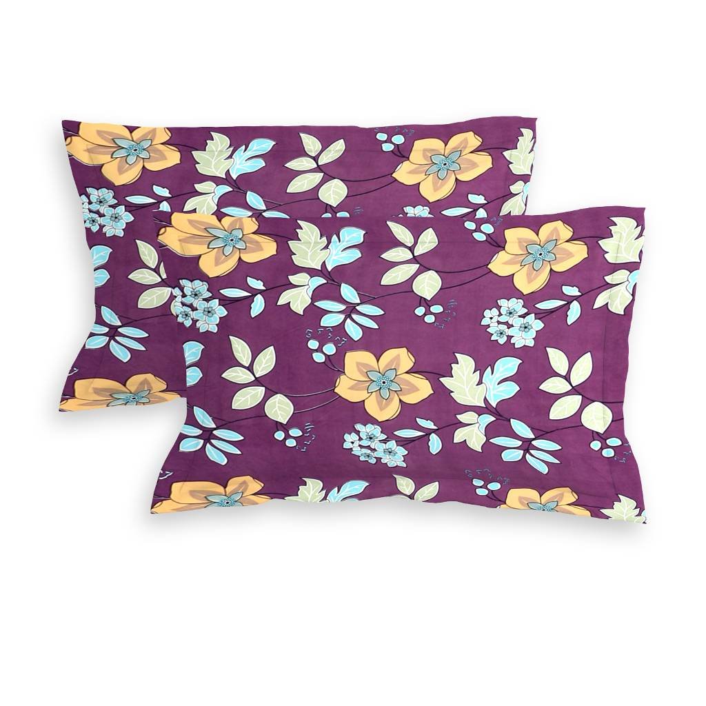 RD TREND Presents Elastic Fitted Queen Size Double Bed Sheet With 2 Pillow Covers (Magenta)