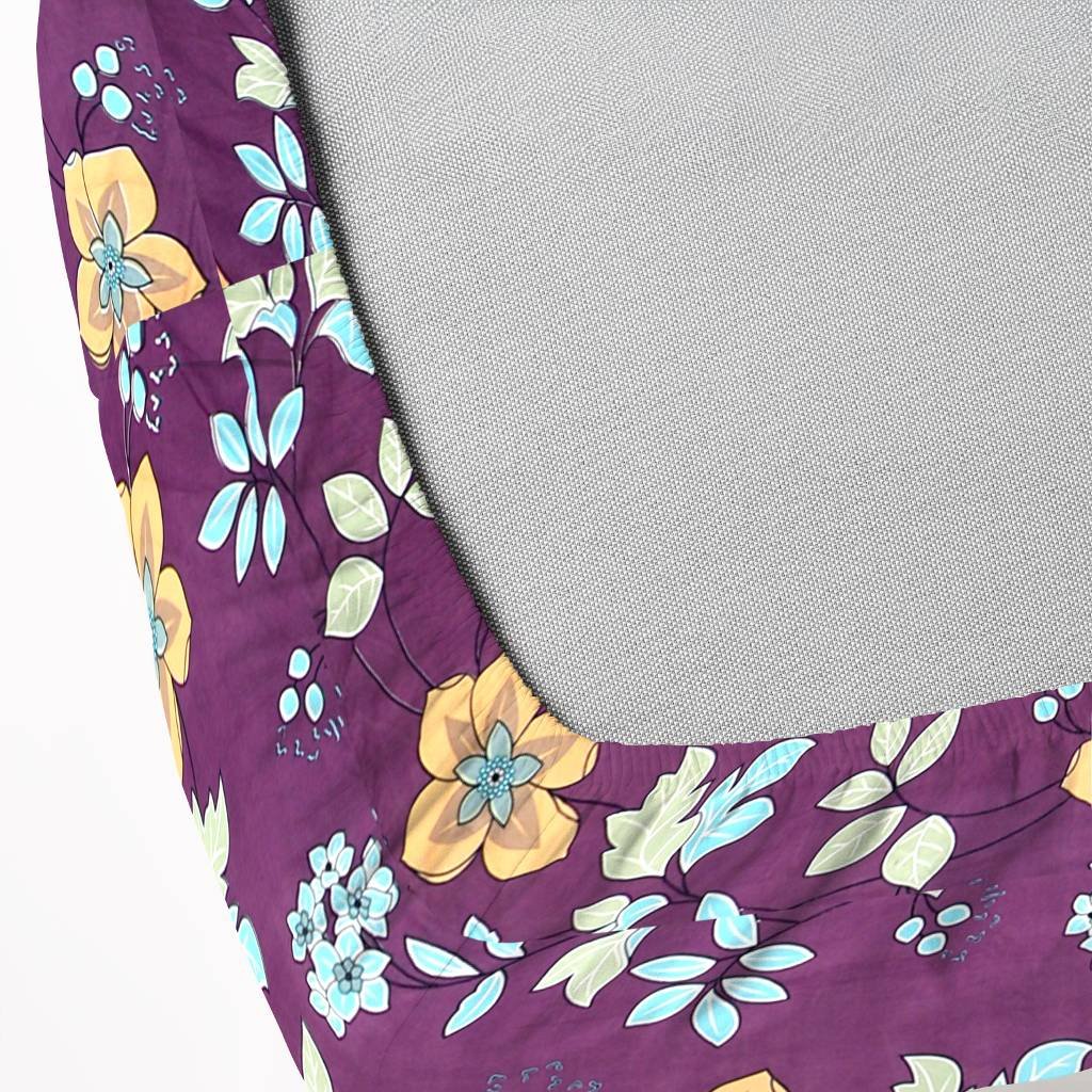 RD TREND Presents Elastic Fitted Queen Size Double Bed Sheet With 2 Pillow Covers (Magenta)