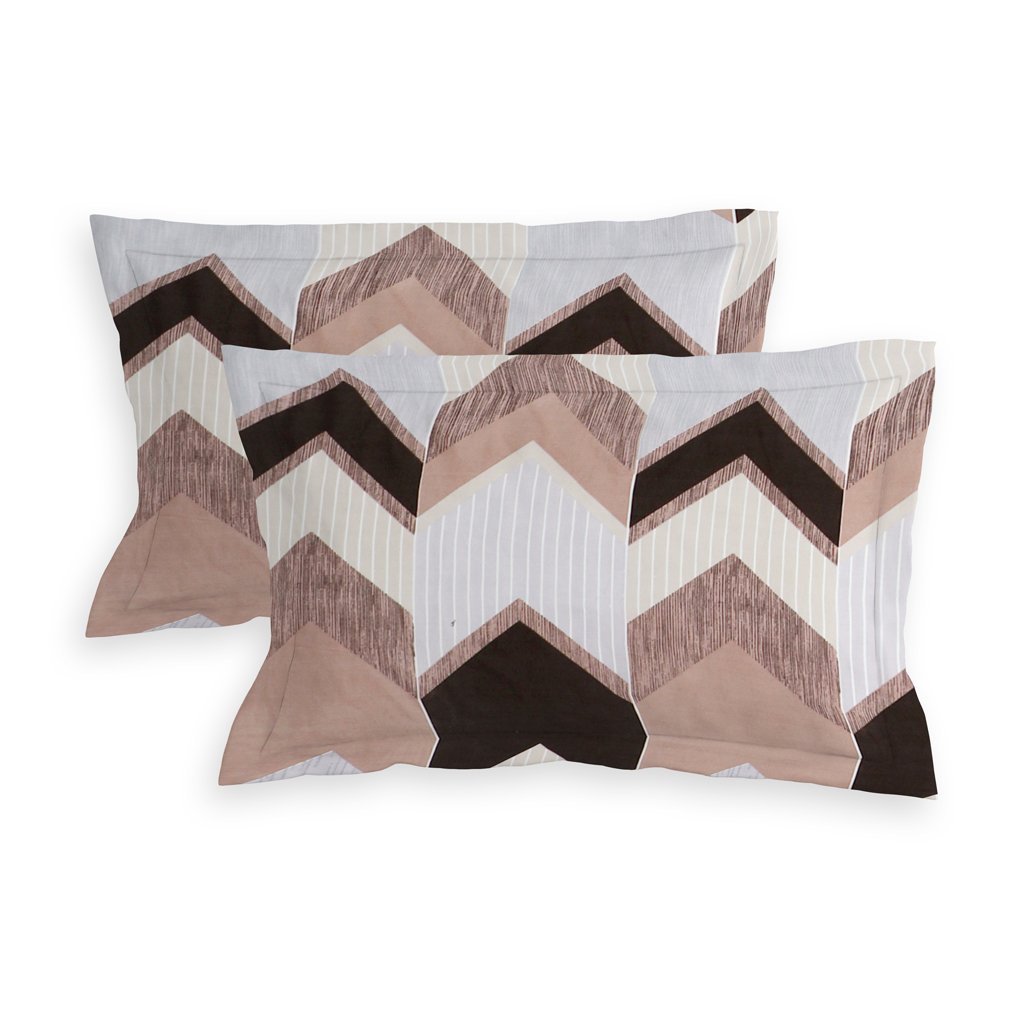 RD TREND Presents Elastic Fitted Queen Size Double Bed Sheet With 2 Pillow Covers (Coffee)