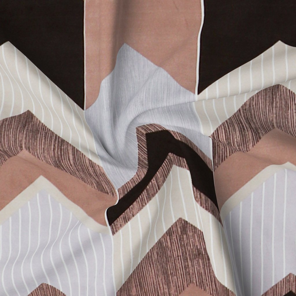 RD TREND Presents Elastic Fitted Queen Size Double Bed Sheet With 2 Pillow Covers (Coffee)