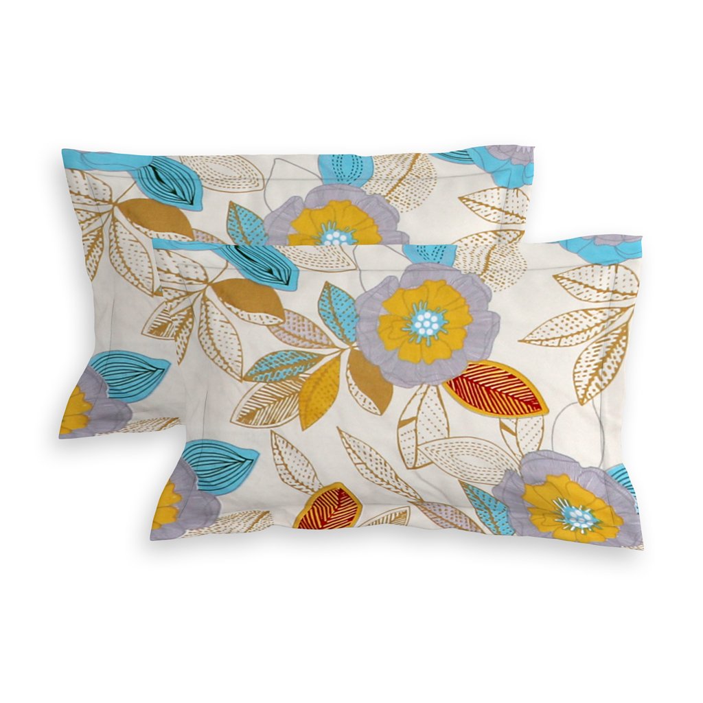 RD TREND Presents Elastic Fitted Queen Size Double Bed Sheet With 2 Pillow Covers (Cream)