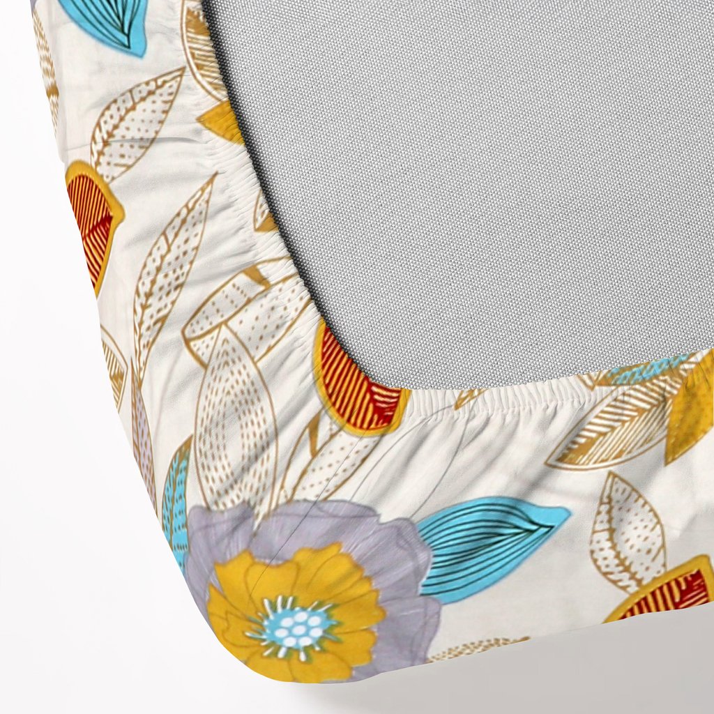 RD TREND Presents Elastic Fitted Queen Size Double Bed Sheet With 2 Pillow Covers (Cream)