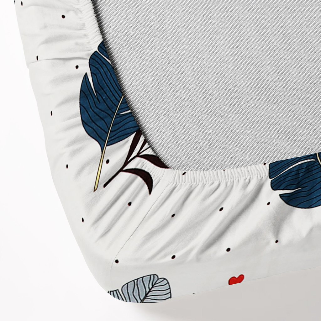 RD TREND Presents Elastic Fitted Queen Size Double Bed Sheet With 2 Pillow Covers (Cream)