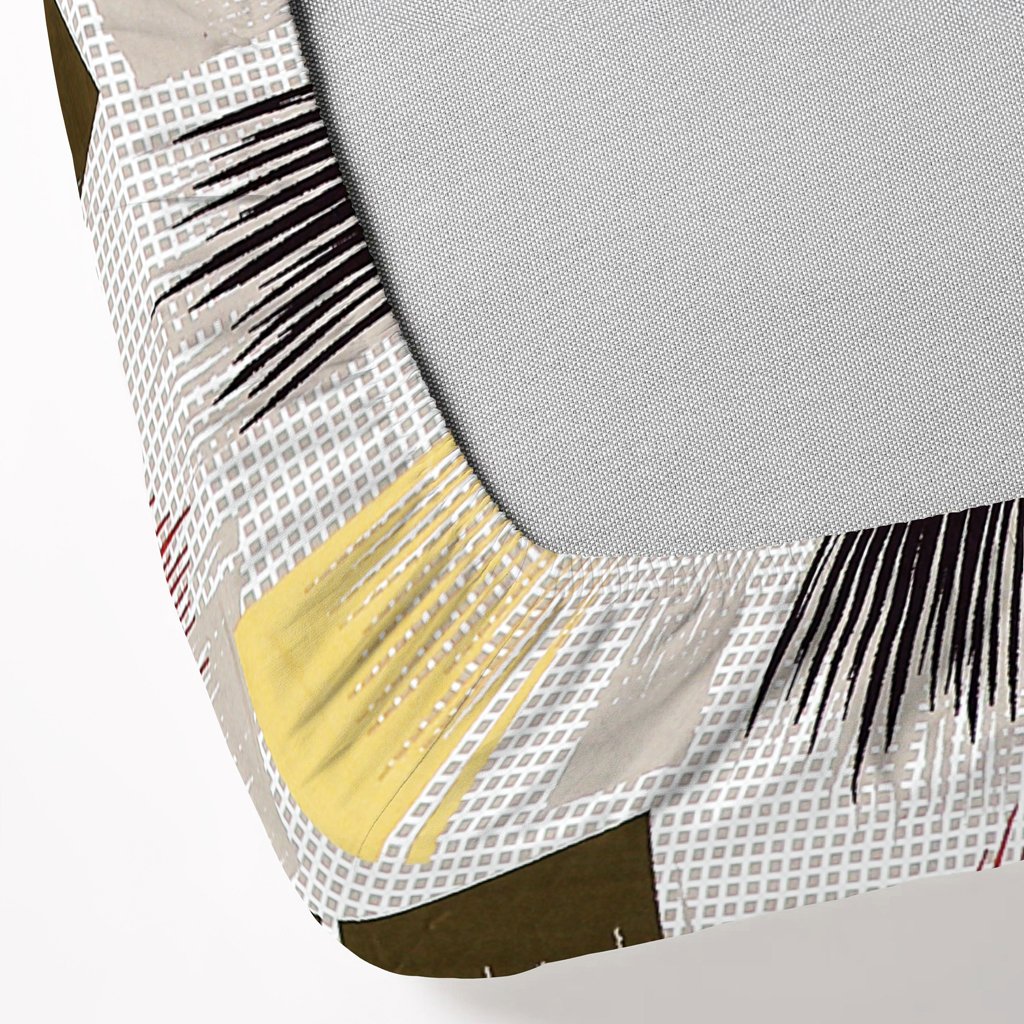 RD TREND Presents Elastic Fitted Queen Size Double Bed Sheet With 2 Pillow Covers (Multi)