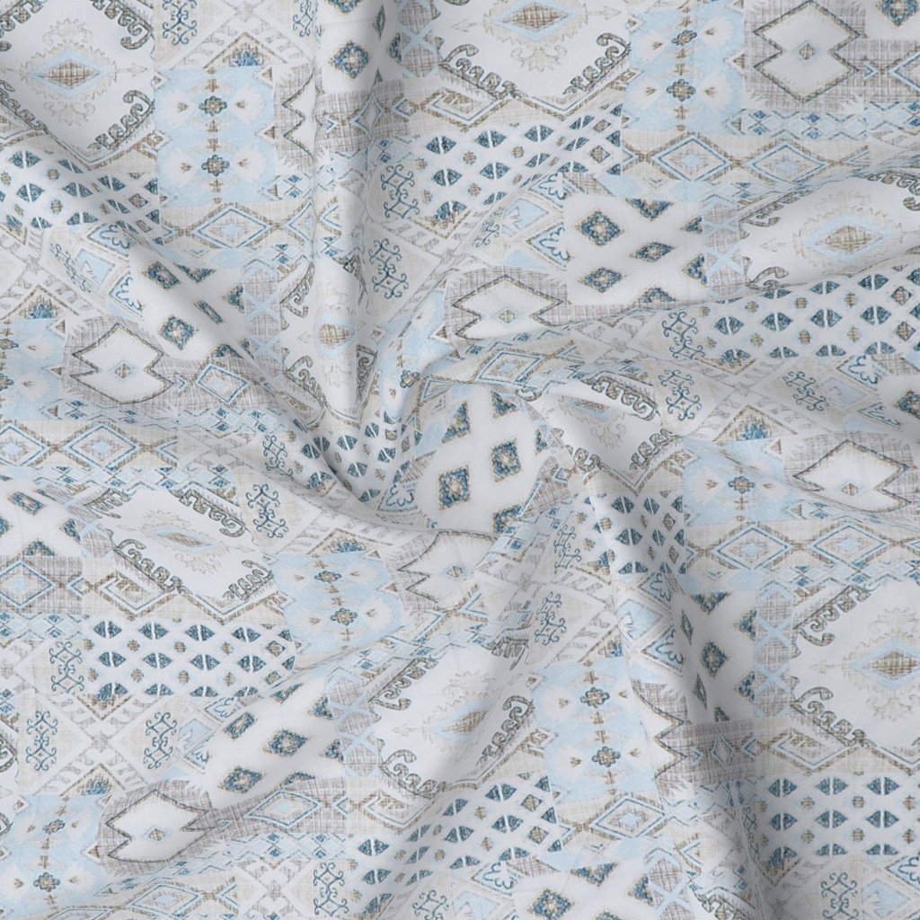 RD TREND 100% King Size Pure Cotton Double Flat Bed Sheet With 2 Pillow Covers (Lite Aqua)