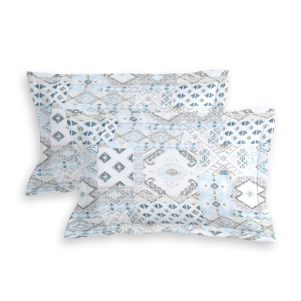 RD TREND 100% King Size Pure Cotton Double Flat Bed Sheet With 2 Pillow Covers (Lite Aqua)