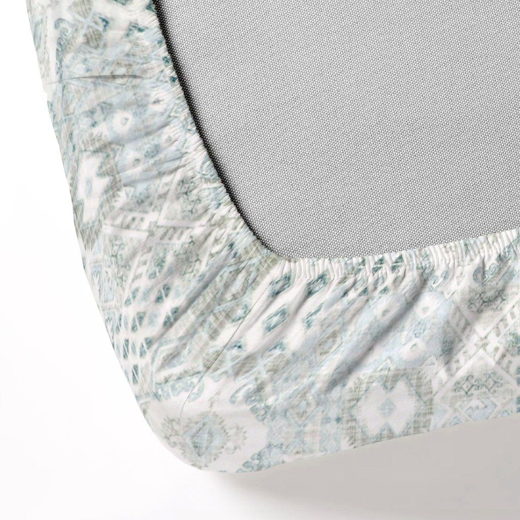 RD TREND 100% Pure Cotton Elastic Fitted Double Bedsheets With 2 Pillow Covers(Lite Heena)