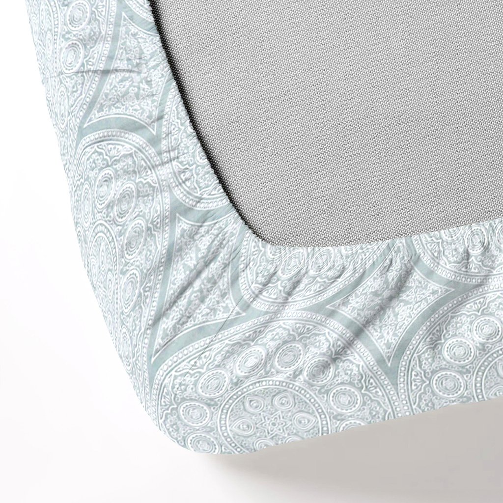 RD TREND 100% Pure Cotton Elastic Fitted Double Bedsheets With 2 Pillow Covers(Steel Grey)