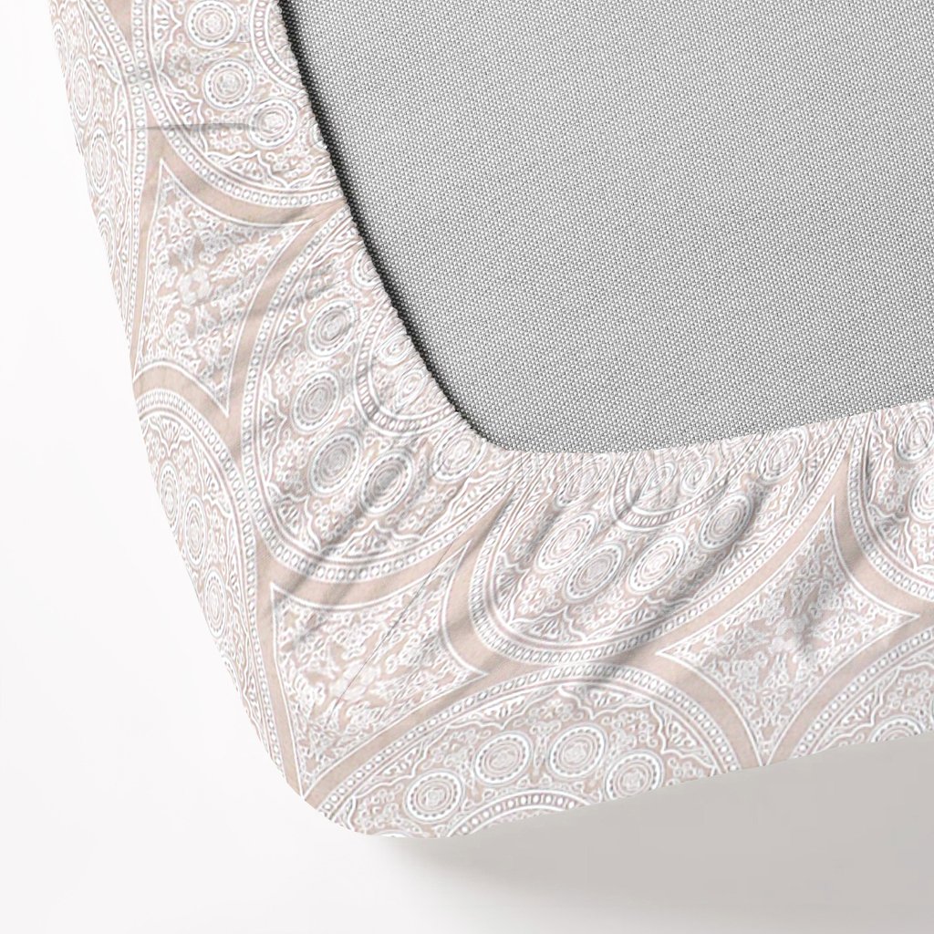 RD TREND 100% Pure Cotton Elastic Fitted Double Bedsheets With 2 Pillow Covers(Nude Pink)