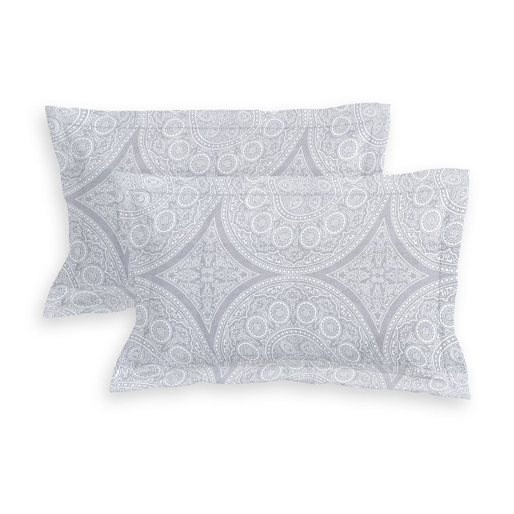 RD TREND 100% King Size Pure Cotton Double Flat Bed Sheet With 2 Pillow Covers (Mouse)