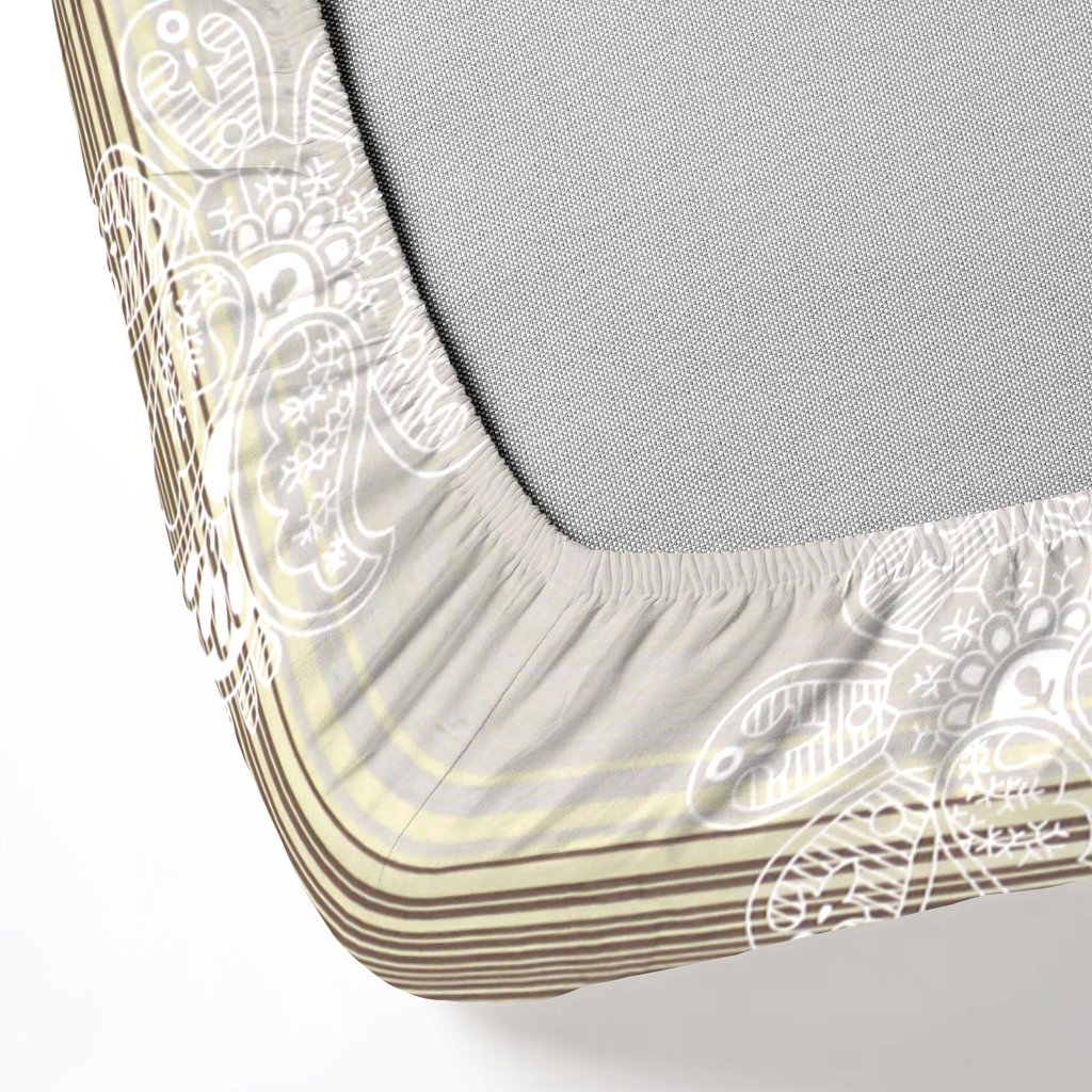 RD TREND 100% Pure Cotton Elastic Fitted Double Bedsheets With 2 Pillow Covers(Coffee)