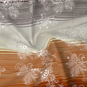 RD TREND 100% King Size Pure Cotton Double Flat Bed Sheet With 2 Pillow Covers (Caramel)