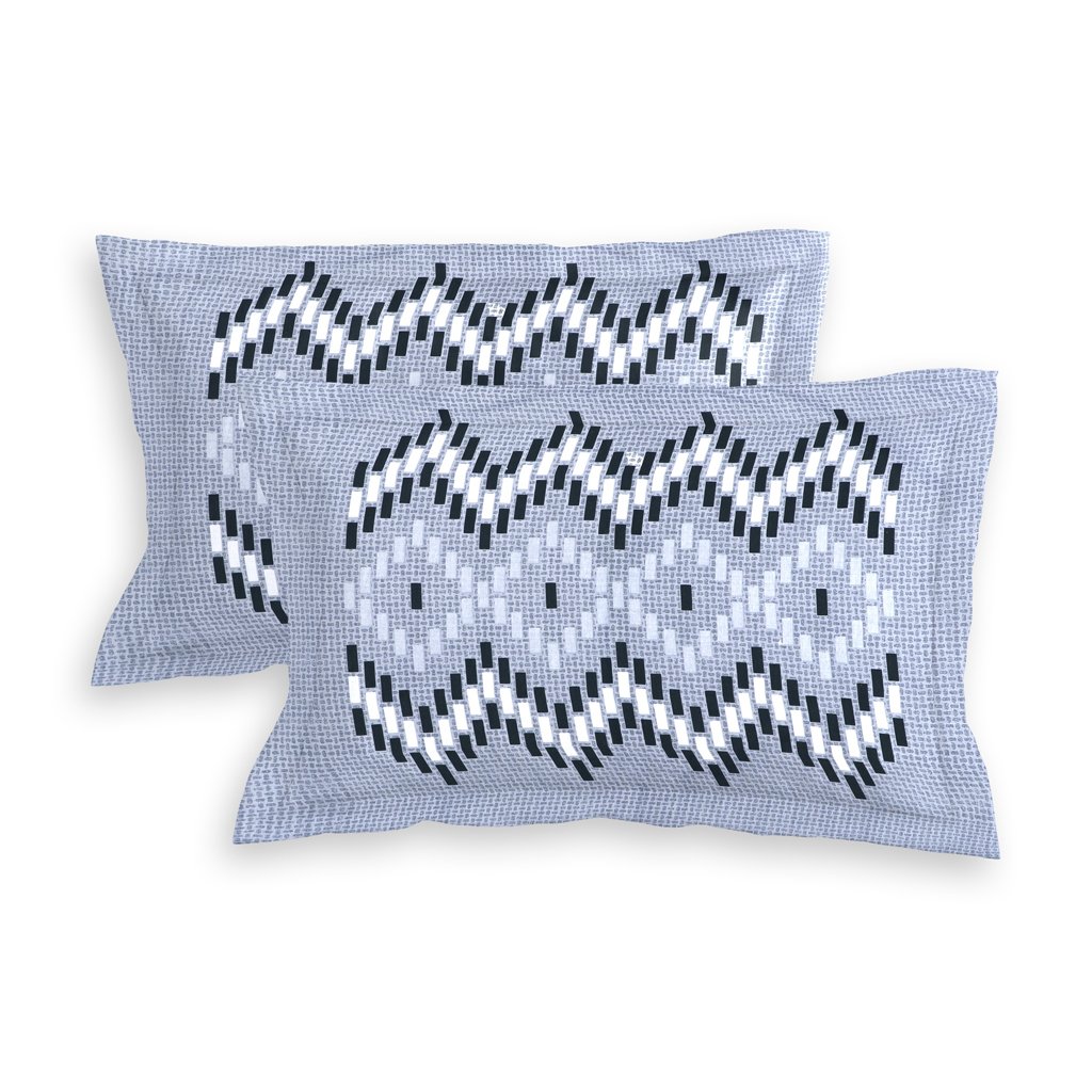 RD TREND 100% Pure Cotton Elastic Fitted Double Bedsheets With 2 Pillow Covers(Grey)