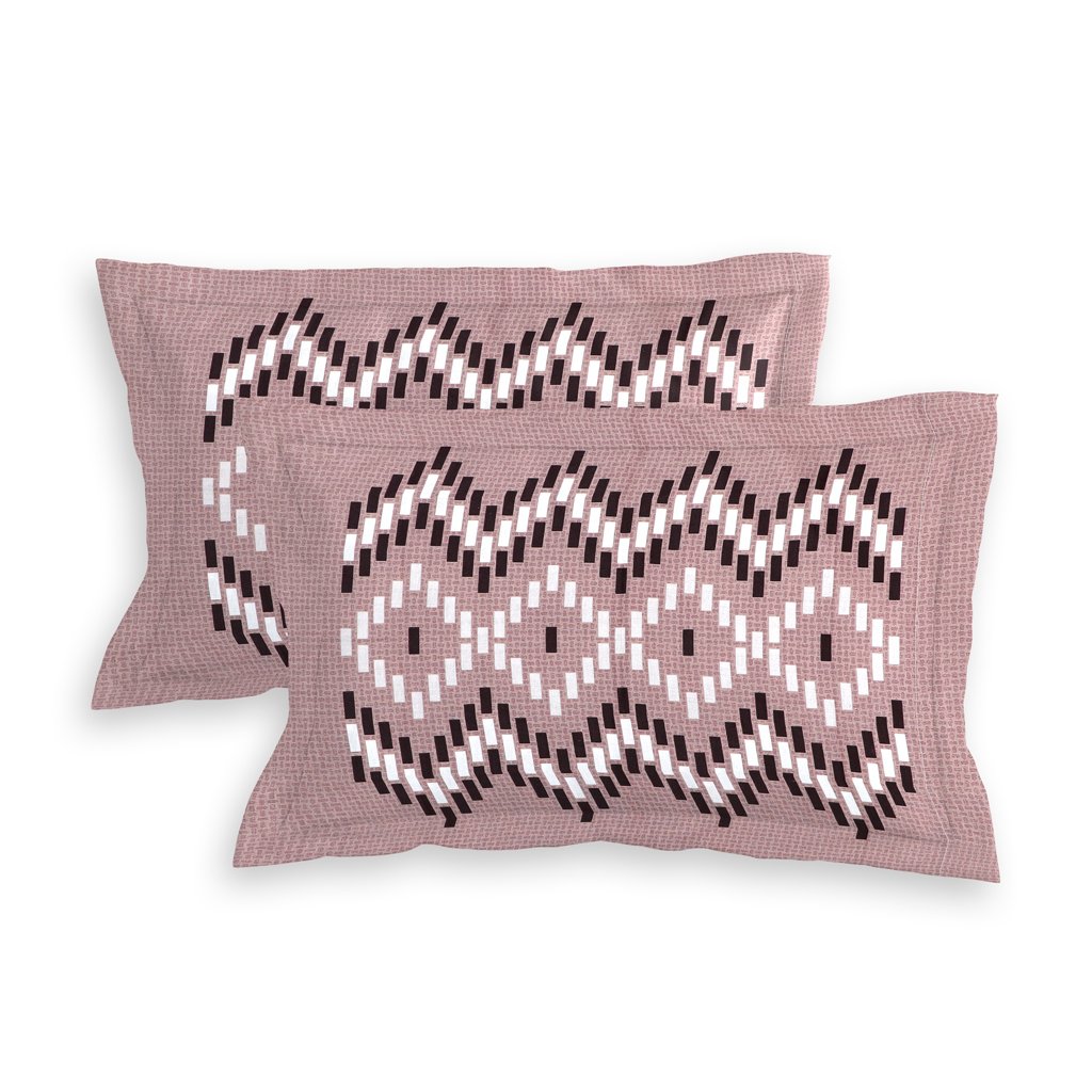 RD TREND 100% King Size Pure Cotton Double Flat Bed Sheet With 2 Pillow Covers (Nude Pink)