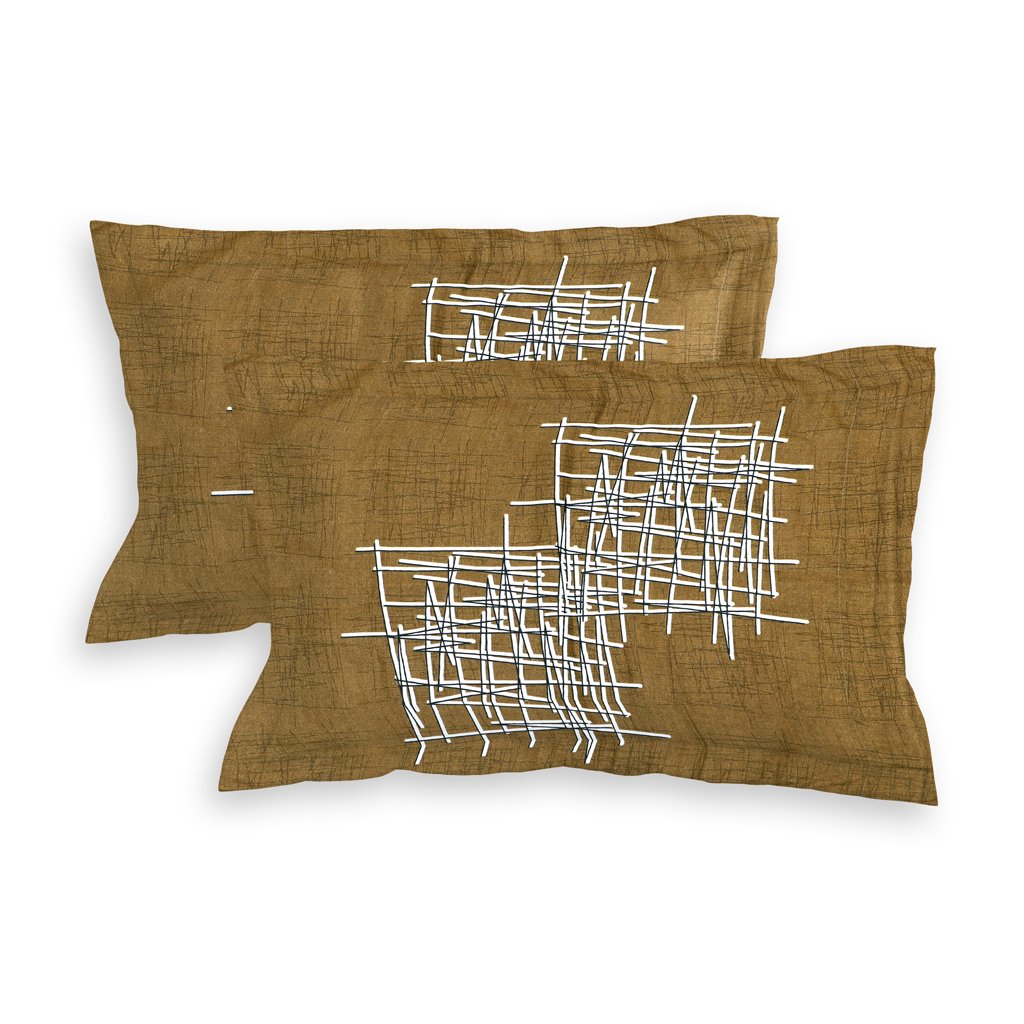 RD TREND 100% King Size Pure Cotton Double Flat Bed Sheet With 2 Pillow Covers (Lemon)