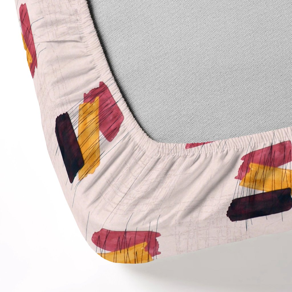 RD TREND 100% Pure Cotton Elastic Fitted Double Bedsheets With 2 Pillow Covers(Peach)