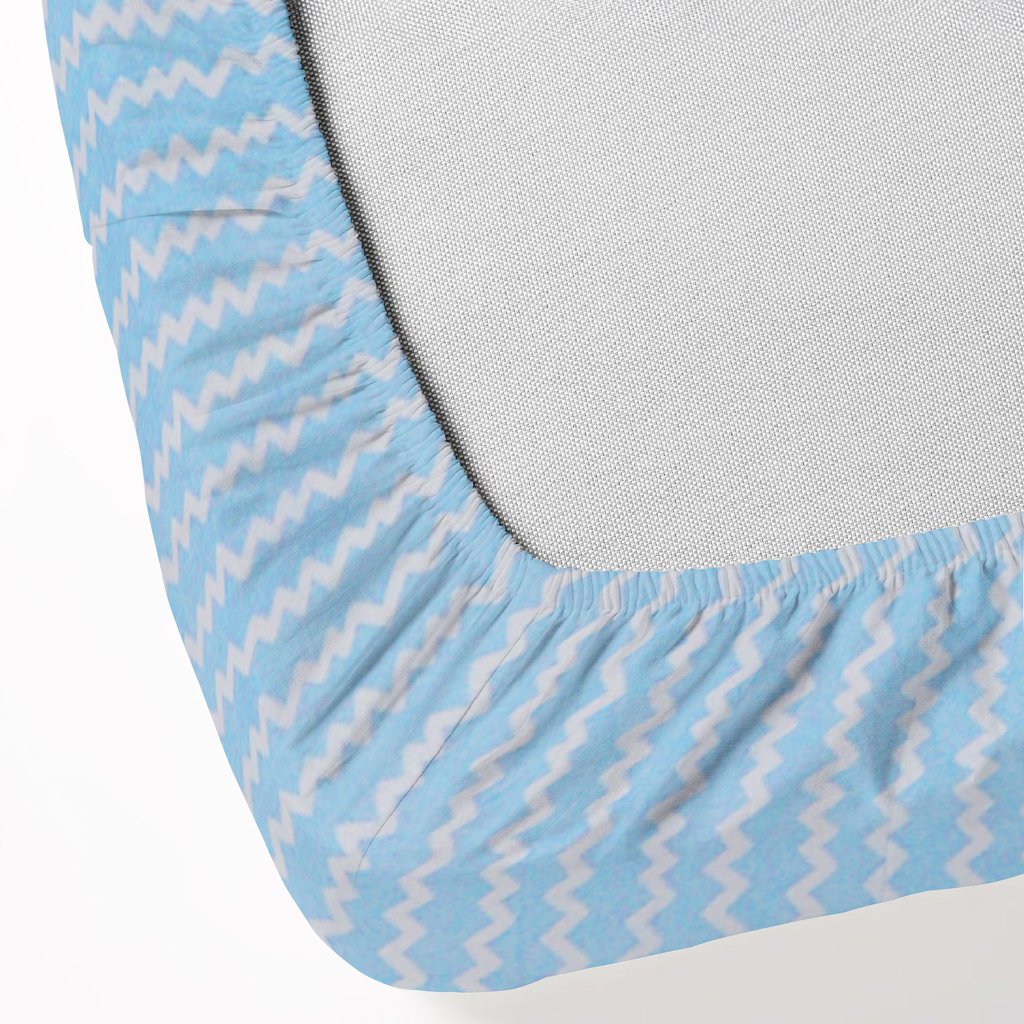 RD TREND Presents Elastic Fitted Queen Size Double Bed Sheet With 2 Pillow Covers (Blue)