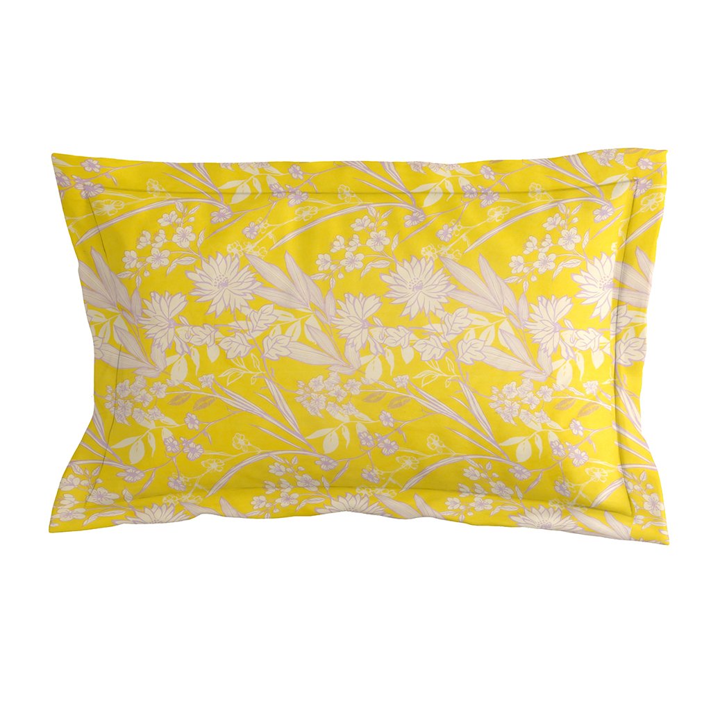 RD TREND Presents Single Glace Cotton Elastic Fitted Bedsheets With 1 Pillow Cover (Yellow)