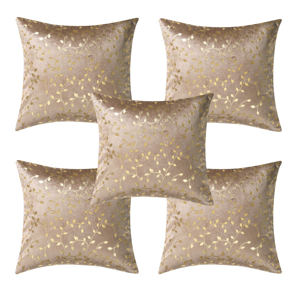 RD TREND Velvet Cushion Covers 16 x 16 inches,Set of 5(Sea Green)