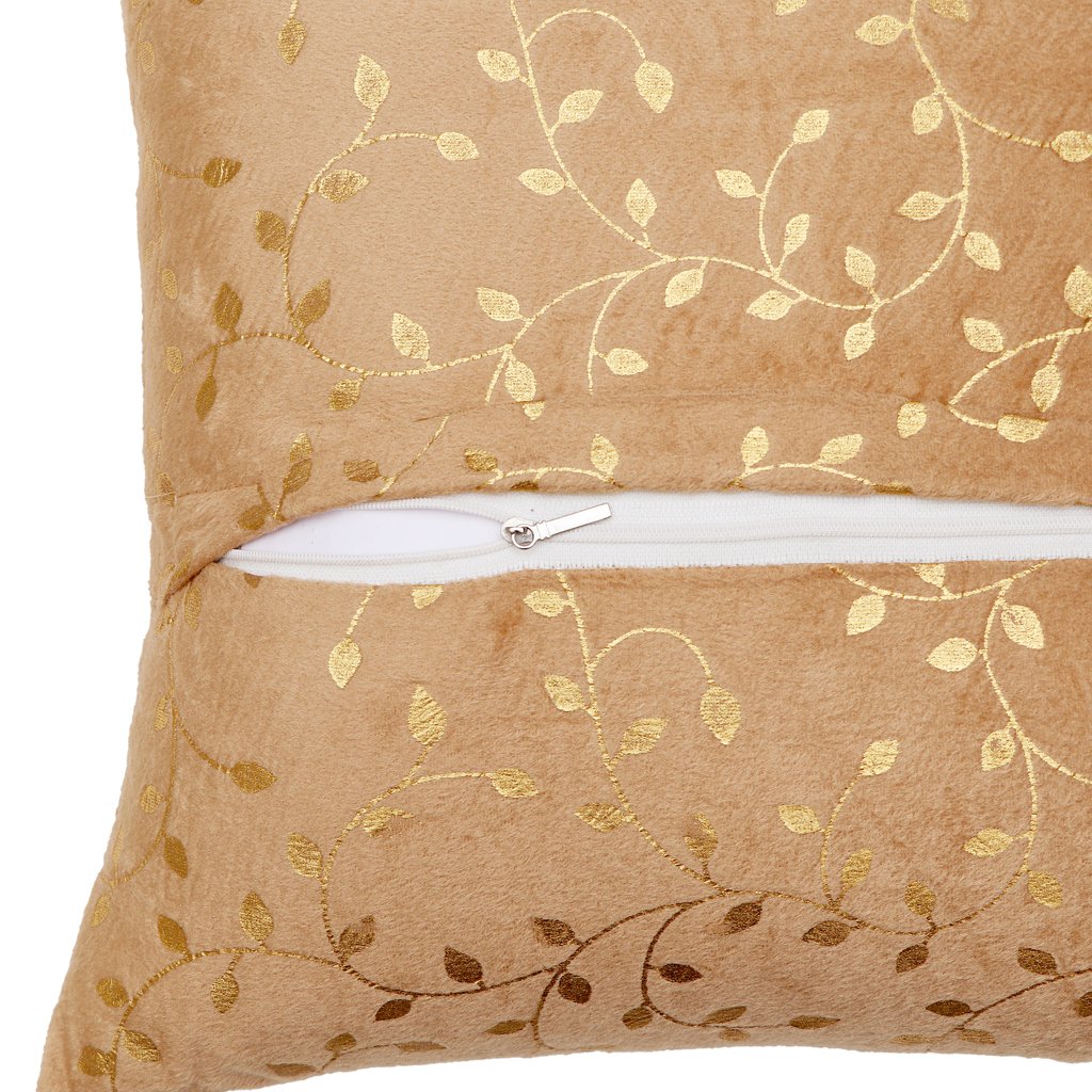 RD TREND Velvet Cushion Covers 16 x 16 inches,Set of 2 (Beige)