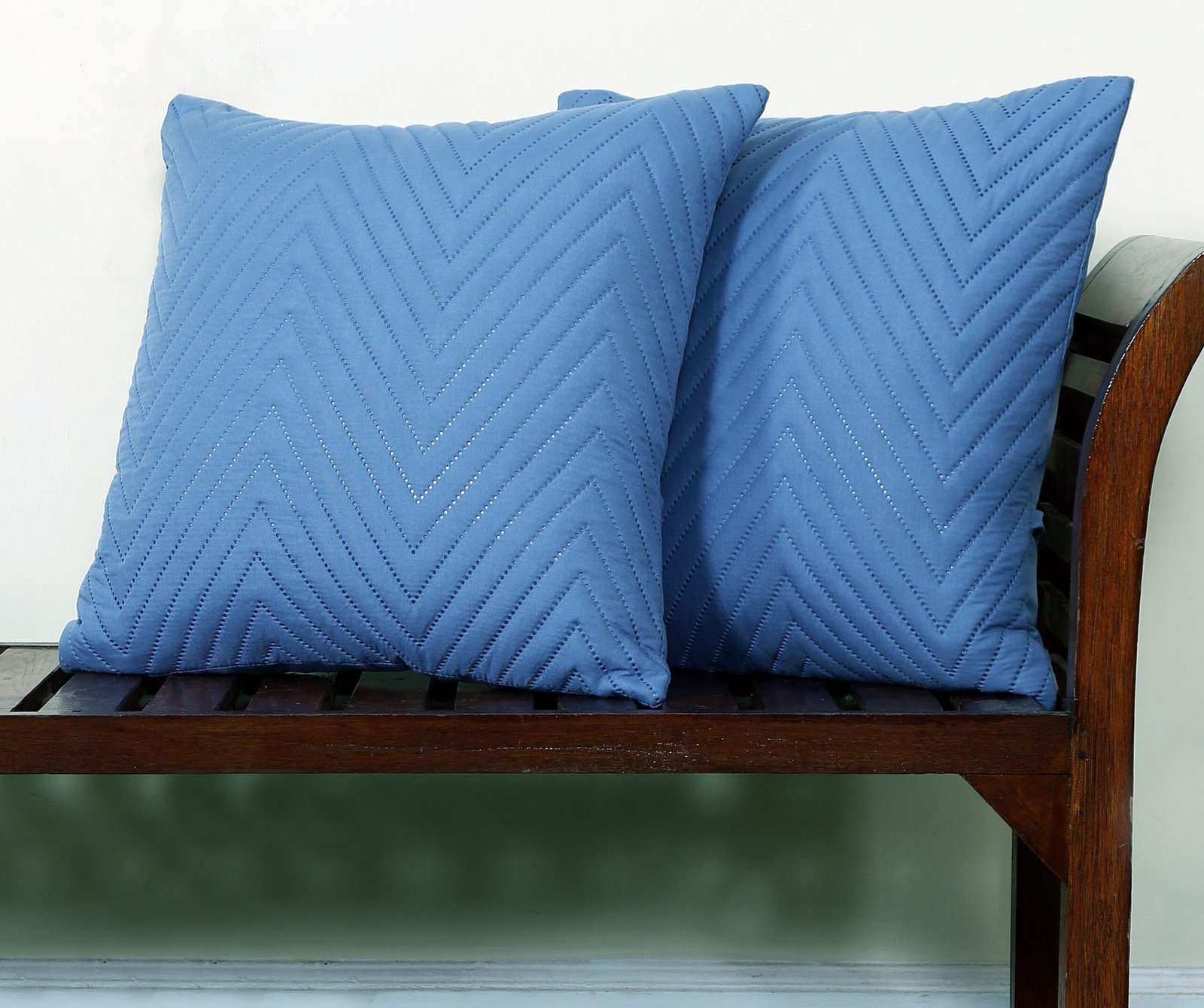 RD TREND UltraSonic Microfiber Cushion Covers, 40 x 40 cm/16 x 16 inches, Set of 2, 250 TC,Back Zipper (Navy Blue)