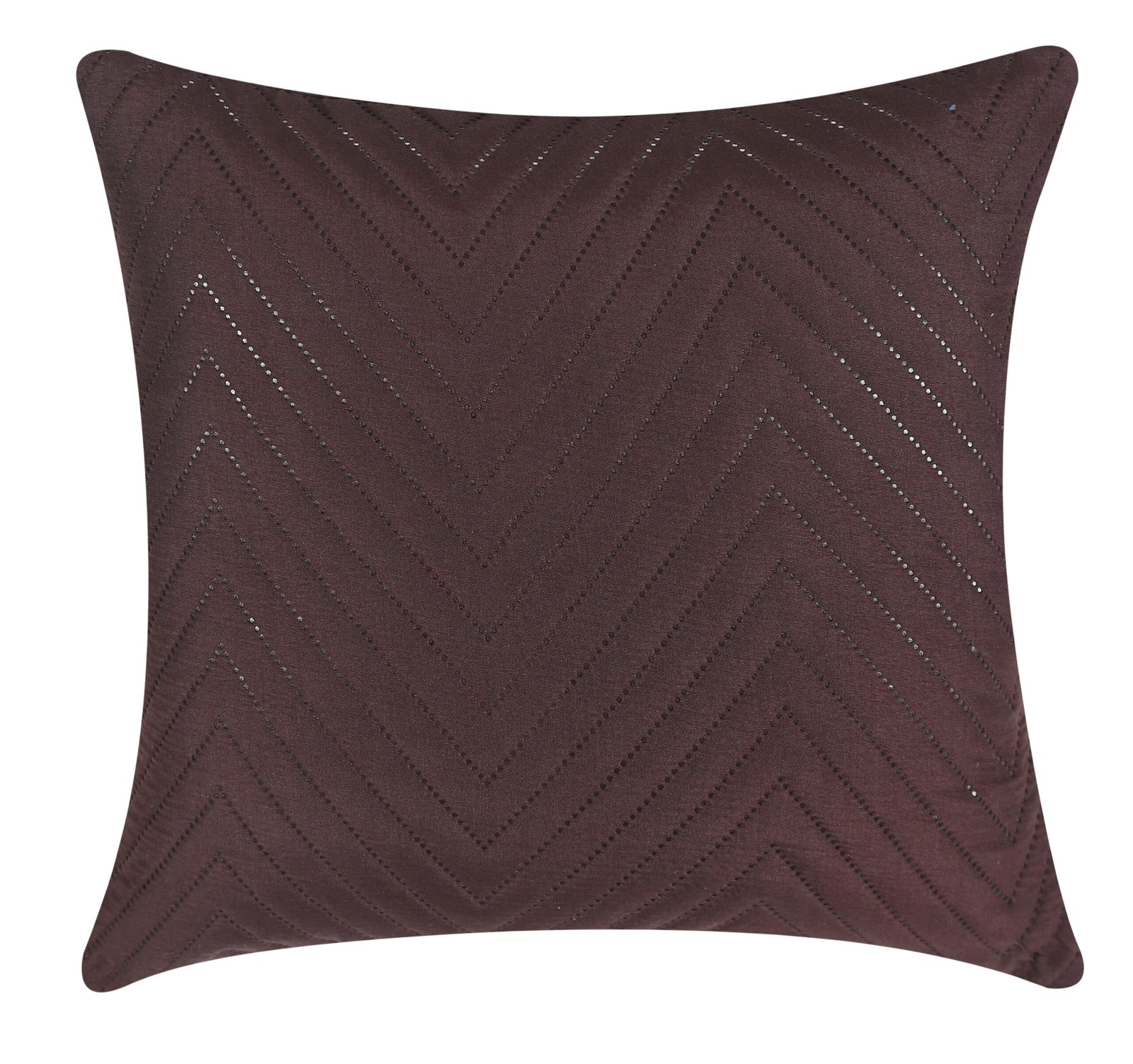 RD TREND UltraSonic Microfiber Cushion Covers,16 x 16 inches, Set of 5, 250 TC, Back Zipper (Coffee)