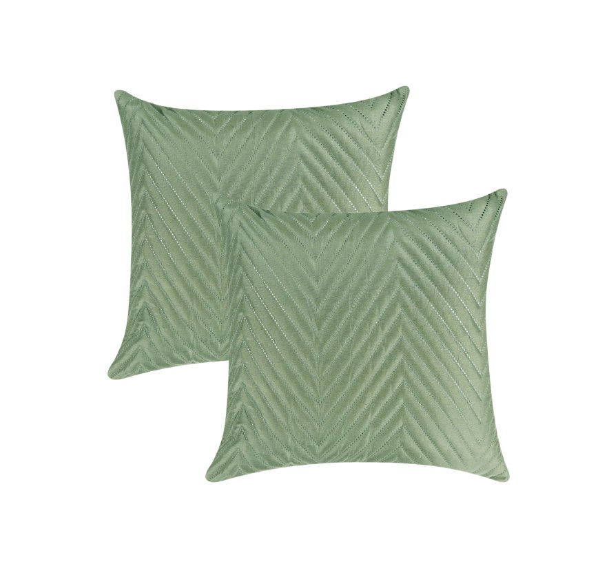 RD TREND UltraSonic Microfiber Cushion Covers,16 x 16 inches, Set of 5, 250 TC, Back Zipper (Miltry Green)