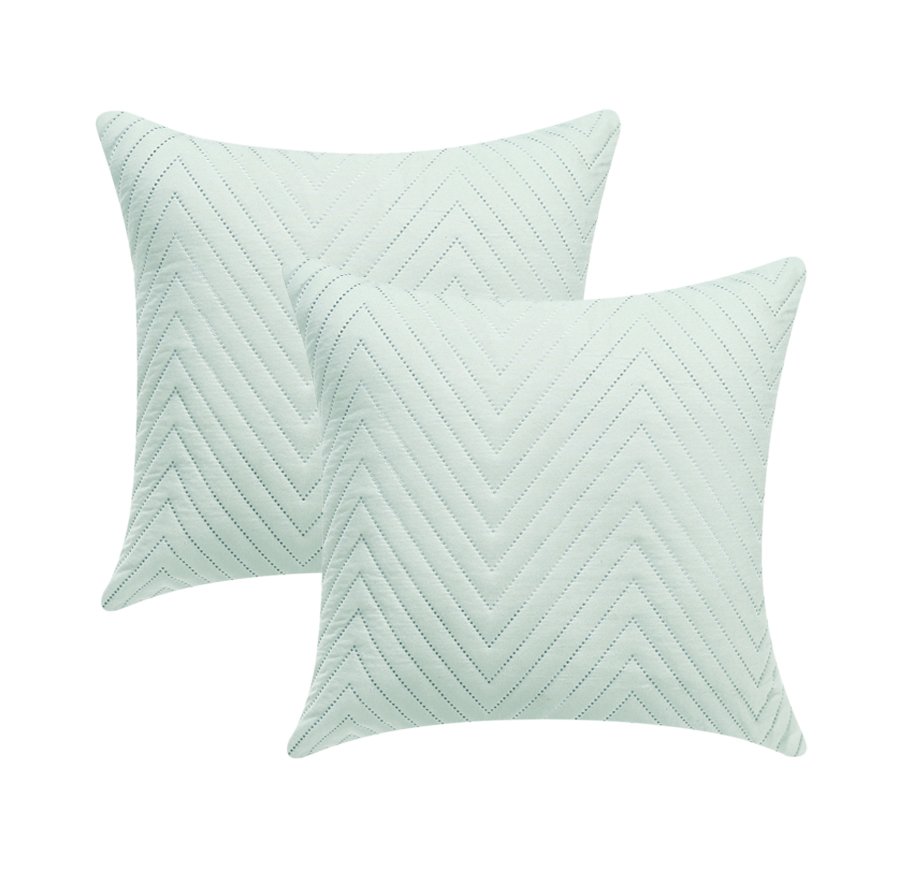 RD TREND UltraSonic Microfiber Cushion Covers,16 x 16 inches, Set of 5, 250 TC, Back Zipper (Peista Green)