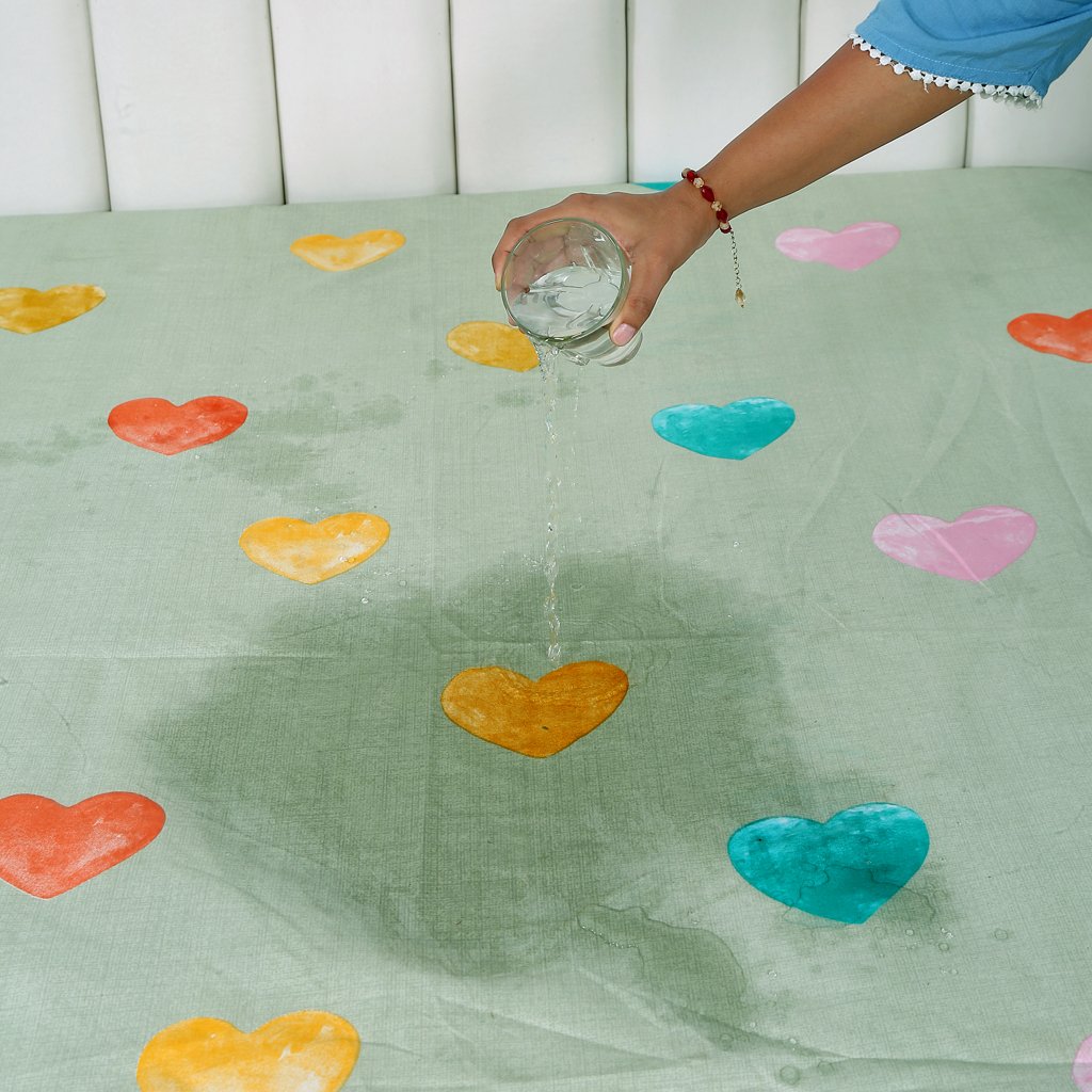 RD TREND Waterproof Elastic Fitted Bedsheet, King Size 72x78x8 Inch, with 2 Waterproof Pillow Covers 18x28 Inch, Washable, Wrinkle Resistant Green Multi HeartRD TREND Waterproof Elastic Fitted Bedsheet, King Size 72x78x8 Inch, with 2 Waterproof Pillow Covers 18x28 Inch, Washable, Wrinkle Resistant Green Multi HeartRD TREND Waterproof Elastic Fitted Bedsheet, King Size 72x78x8 Inch, with 2 Waterproof Pillow Covers 18x28 Inch, Washable, Wrinkle Resistant Green Multi HeartRD TREND Waterproof Elastic Fitted Bedsheet, King Size 72x78x8 Inch, with 2 Waterproof Pillow Covers 18x28 Inch, Washable, Wrinkle Resistant Green Multi HeartRD TREND Waterproof Elastic Fitted Bedsheet, King Size 72x78x8 Inch, with 2 Waterproof Pillow Covers 18x28 Inch, Washable, Wrinkle Resistant Green Multi Heart