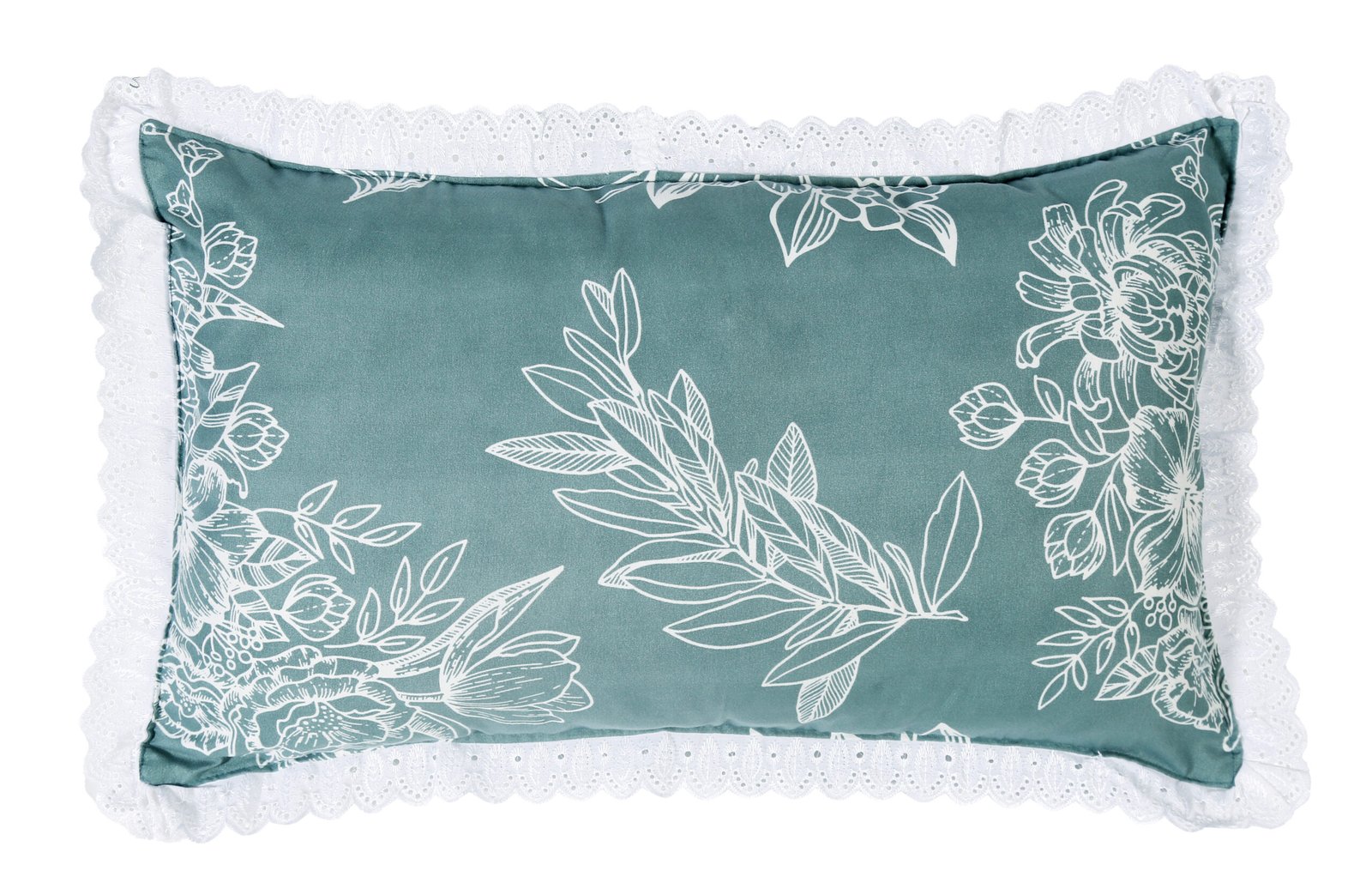 RD TREND Pillow Cover Glace Cotton 210 TC With Aesthetic Lace Pillow Cover Set of 2 Size-18/28 Inchs(45/70 CM),,Color- Purple,Green