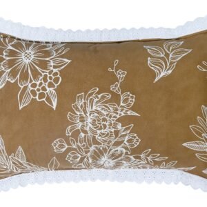 RD TREND Pillow Cover Glace Cotton 210 TC With Aesthetic Lace Pillow Cover Set of 2 Size-18/28 Inchs(45/70 CM),,Color- Yellow,Mustard