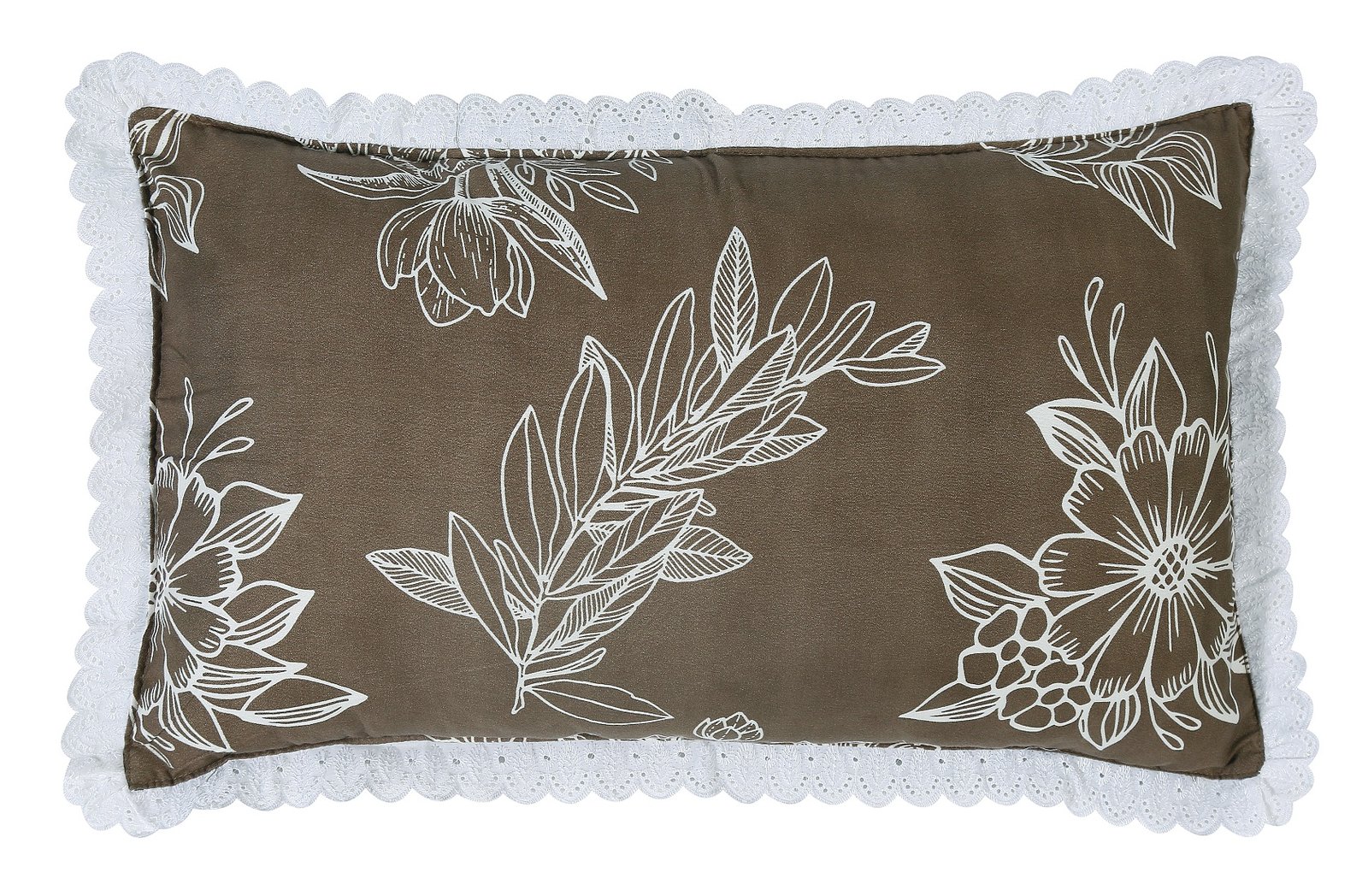 RD TREND Pillow Cover Glace Cotton 210 TC With Aesthetic Lace Pillow Cover Set of 2 Size-18/28 Inchs(45/70 CM),,Color- Mustard,Mouse