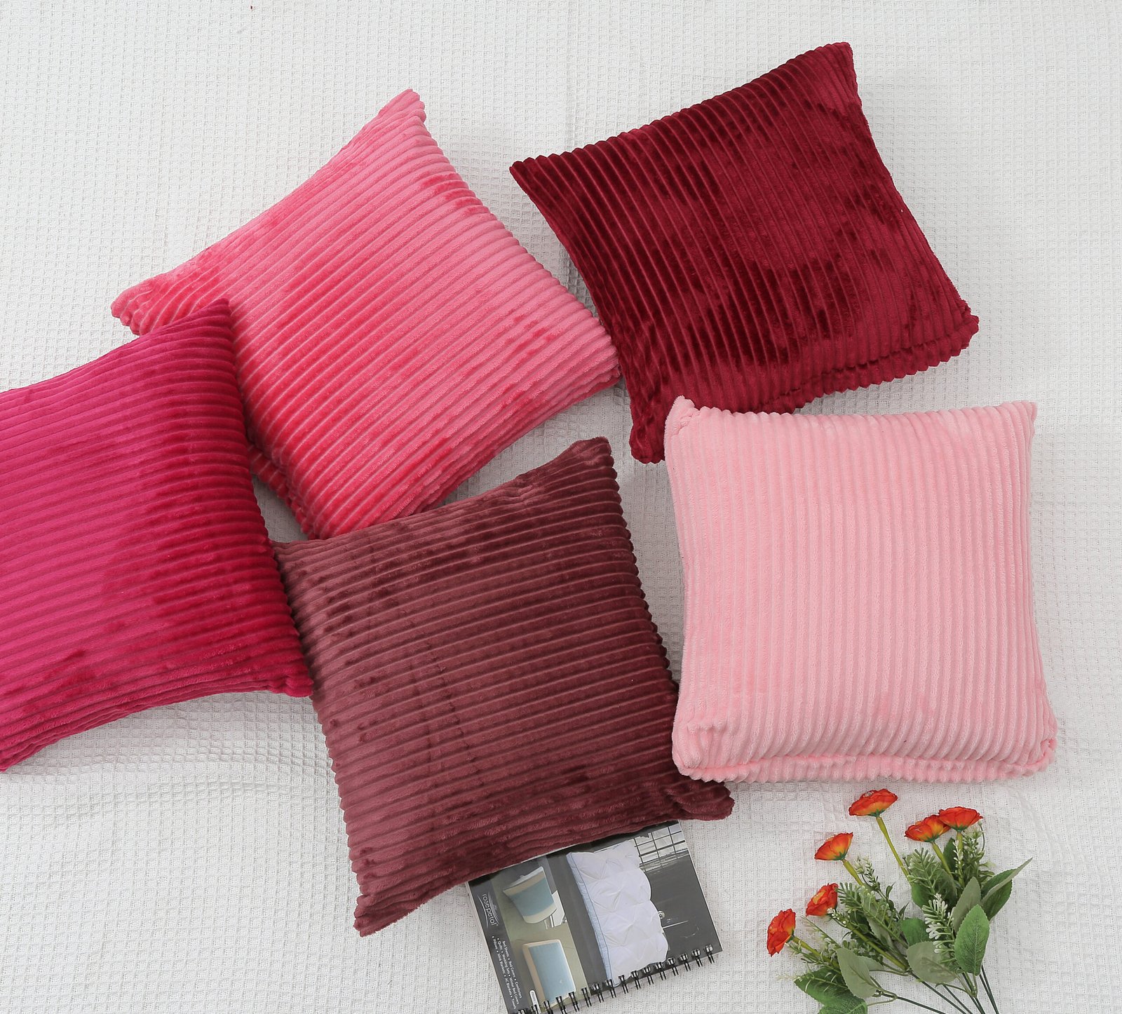 RD TREND Ultra Soft Cushion Covers 24 x 24 inches,Set of 5 (Multi-2)