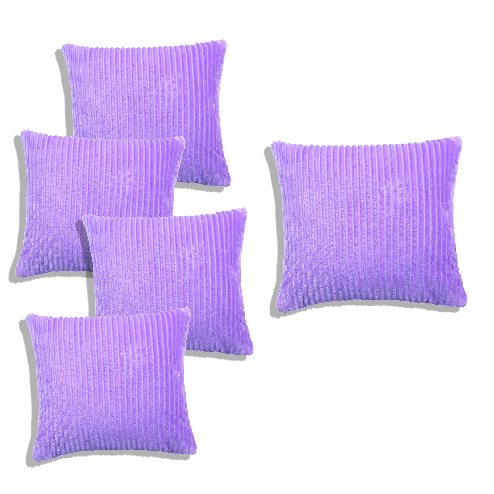 RD TREND Ultra Soft Cushion Covers 16 x 16 inches,Set of 5 (Lavender)