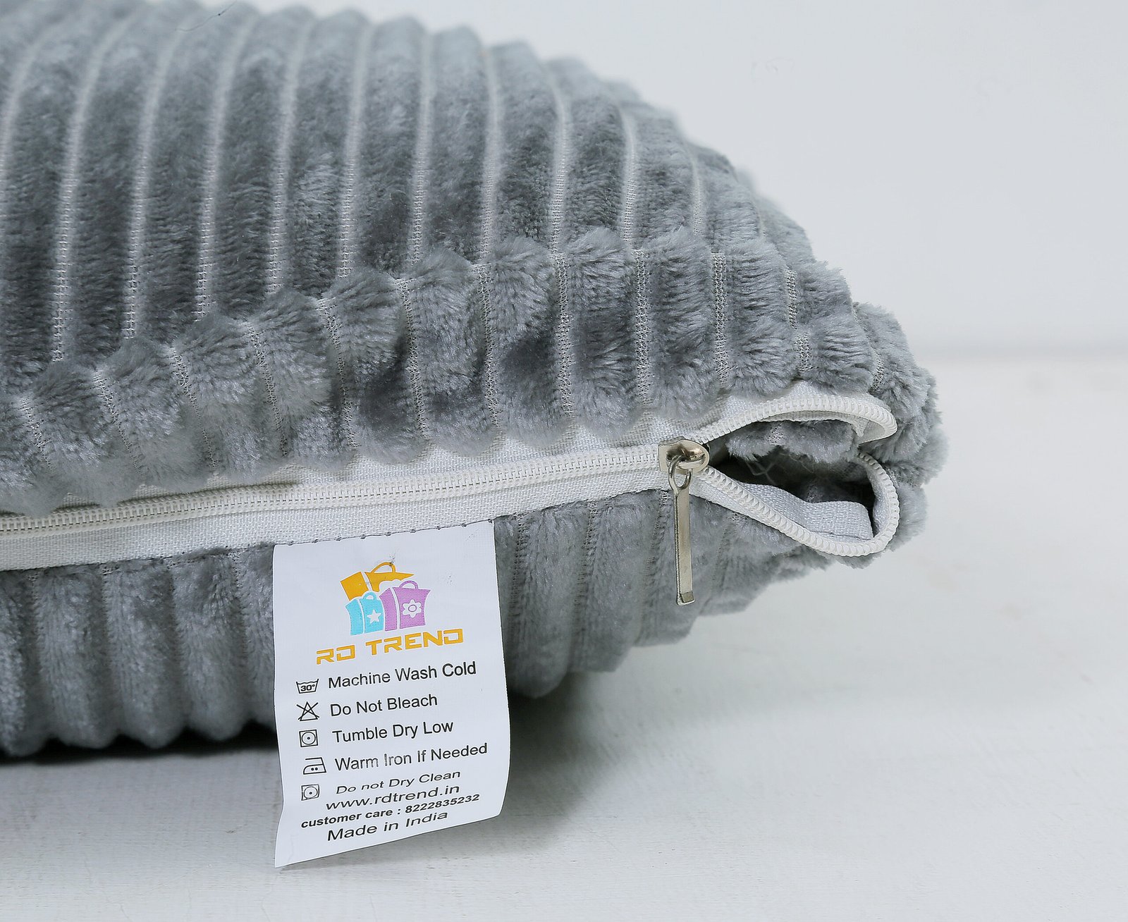 RD TREND Ultra Soft Cushion Covers 16 x 16 inches,Set of 5 (Grey)