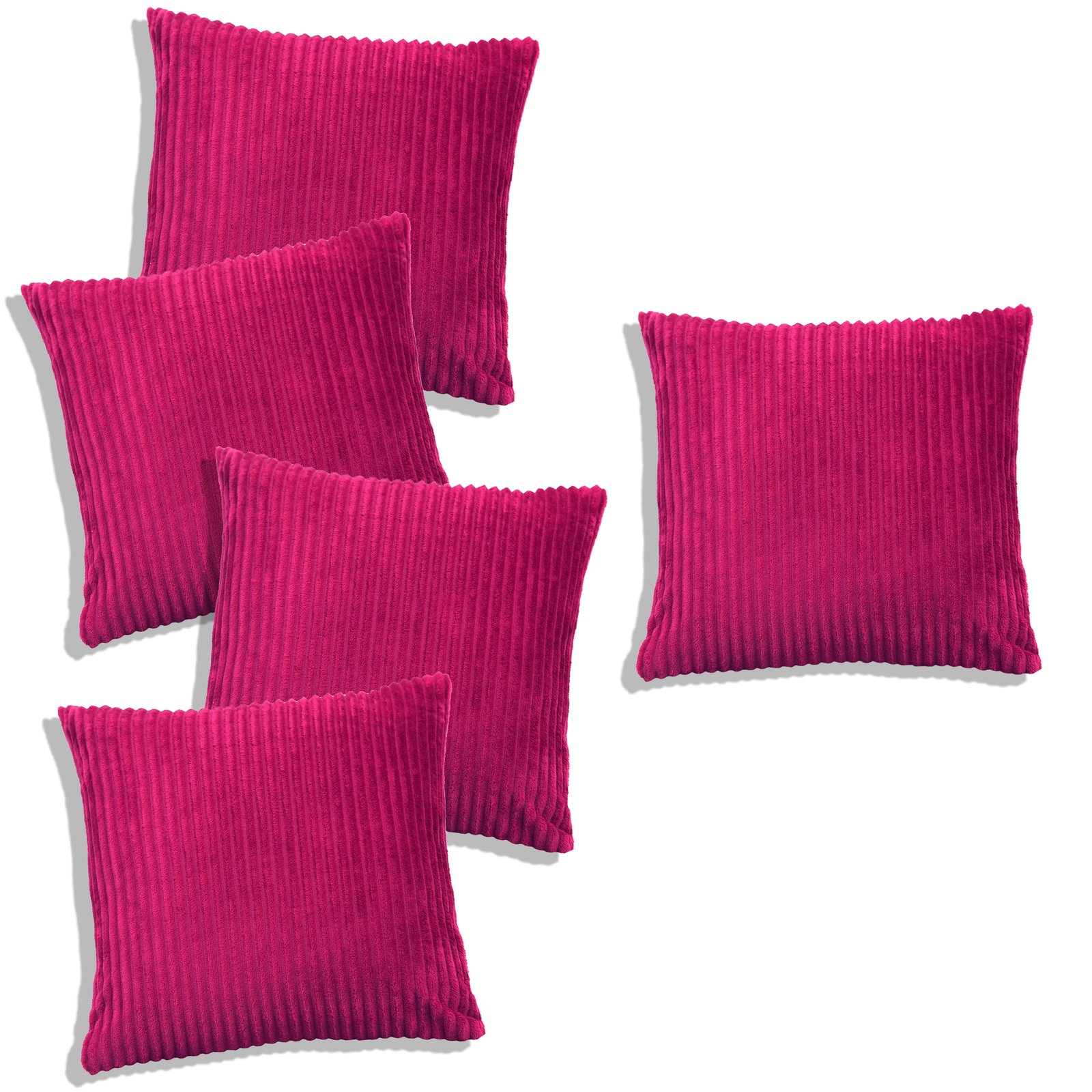 RD TREND Ultra Soft Cushion Covers 16 x 16 inches, Set of 5 (Magenta)